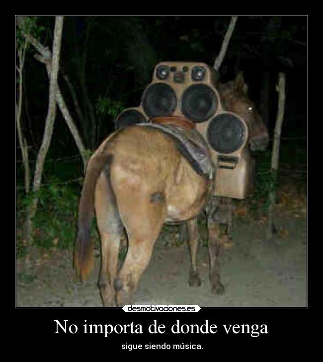 No importa de donde venga - sigue siendo música.