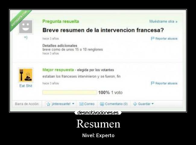 Resumen - Nivel: Experto