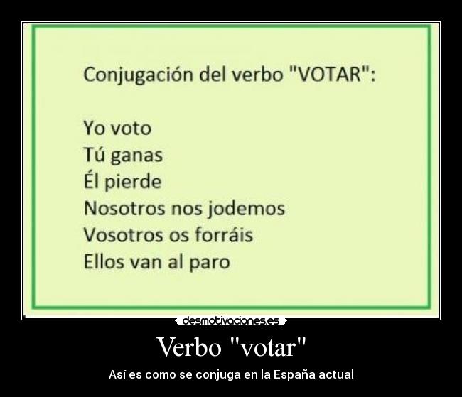 Verbo votar -