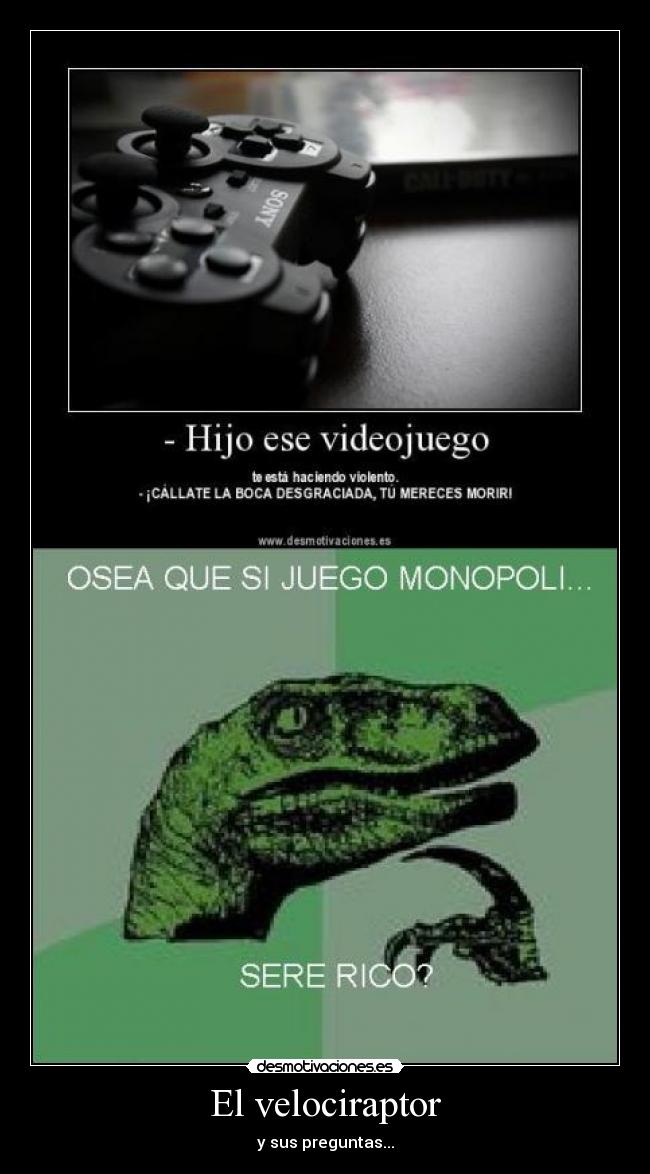 El velociraptor - y sus preguntas...