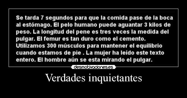 Verdades inquietantes -