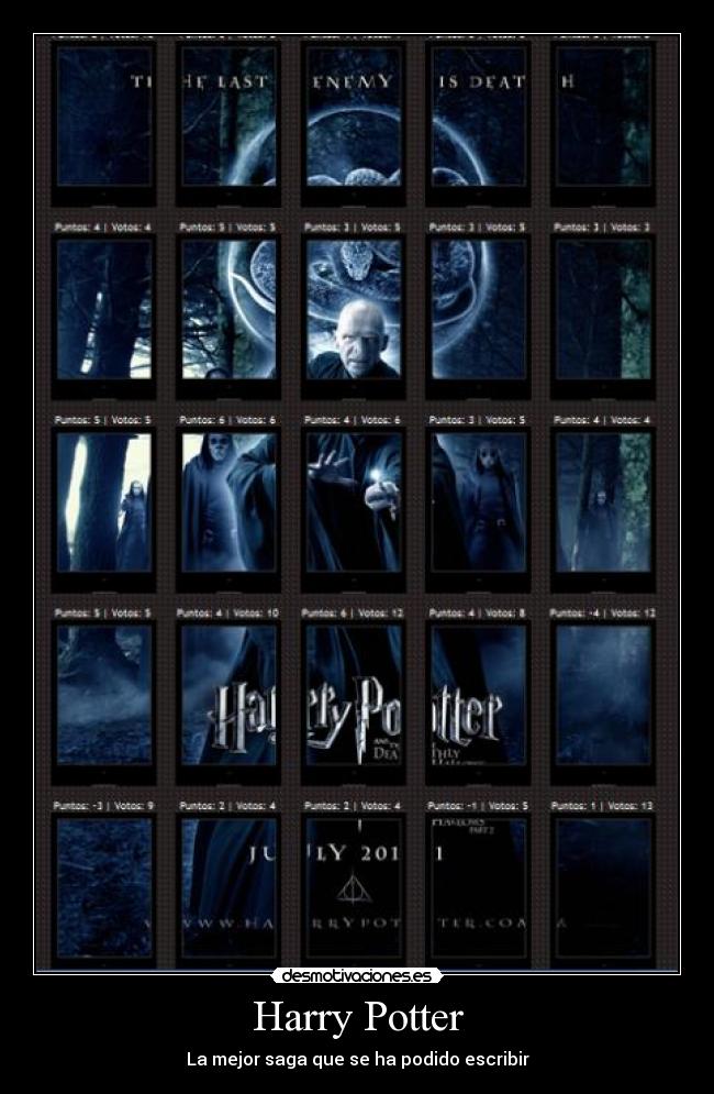 carteles harry potter mejor saga que podido escribir desmotivaciones