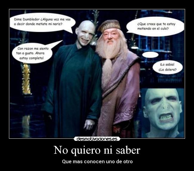 No quiero ni saber -