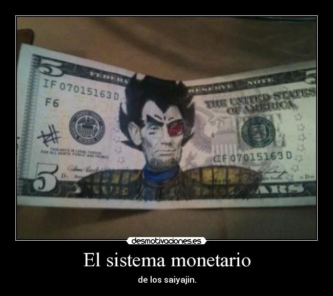 El sistema monetario - de los saiyajin.