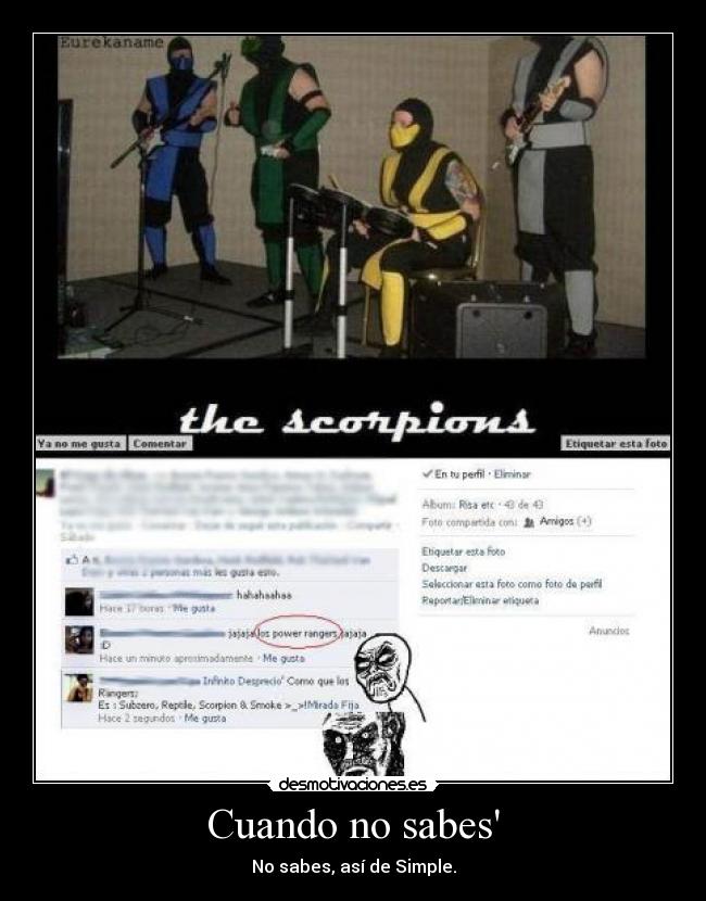 Cuando no sabes - No sabes, así de Simple.