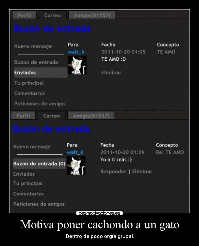 Motiva poner cachondo a un gato - Dentro de poco orgía grupal.