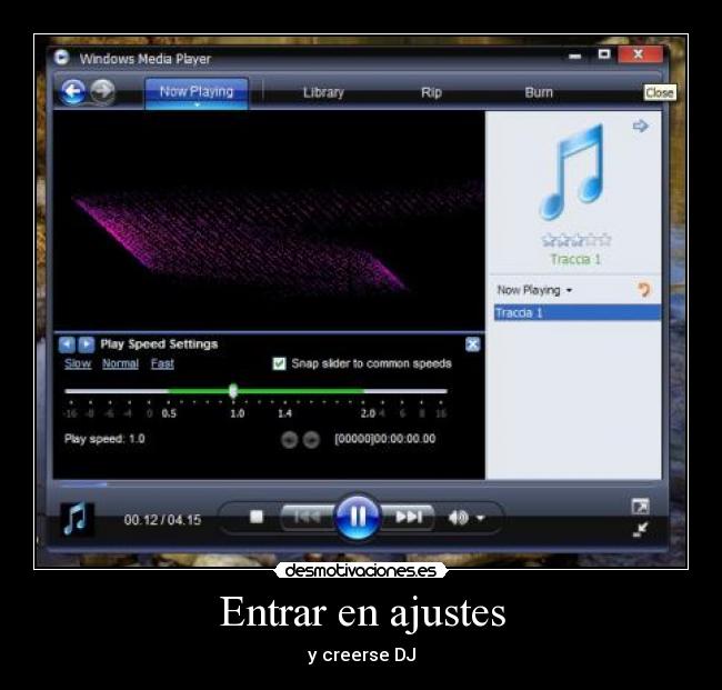 Entrar en ajustes - y creerse DJ