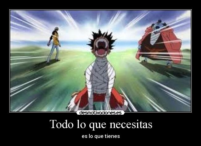 Todo lo que necesitas - es lo que tienes