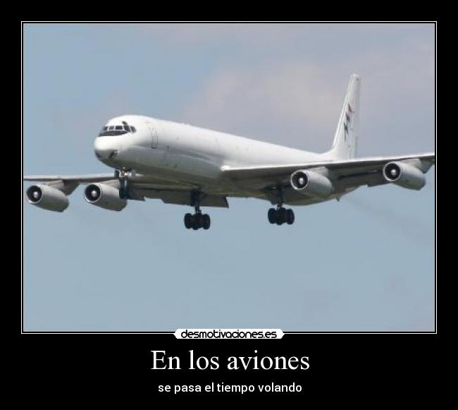 En los aviones -
