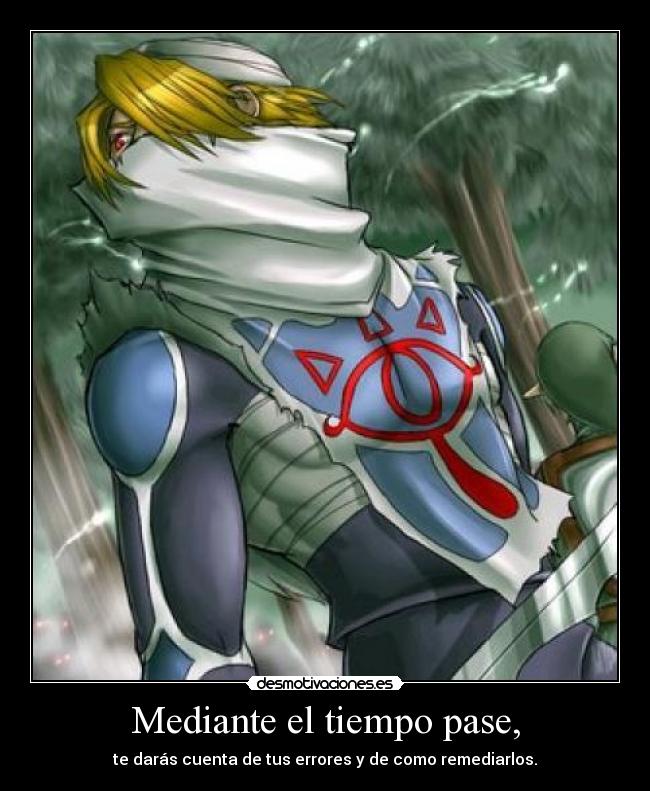carteles sheik thelegendofzelda mediante tiempo pase desmotivaciones