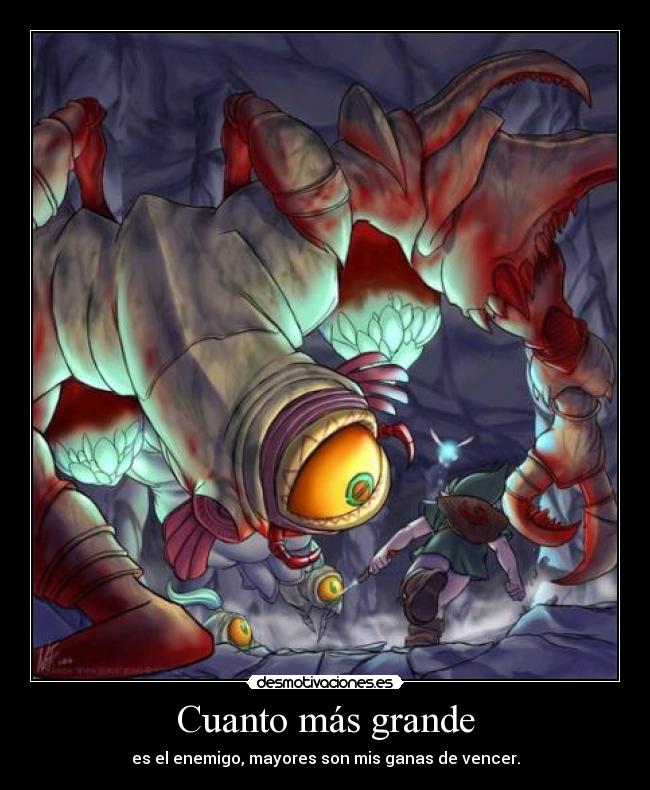 carteles link thelegendofzelda cuanto mas grande desmotivaciones