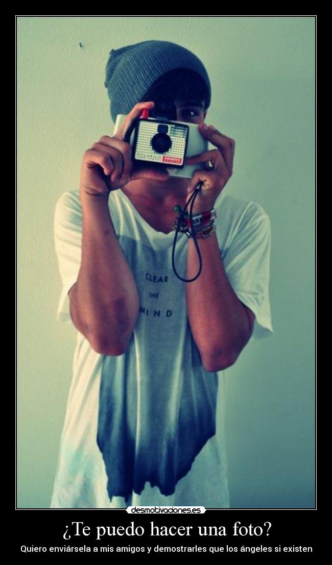 ¿Te puedo hacer una foto? - Quiero enviársela a mis amigos y demostrarles que los ángeles si existen