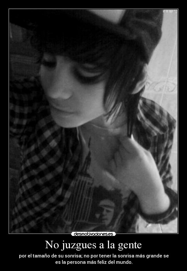 No juzgues a la gente -