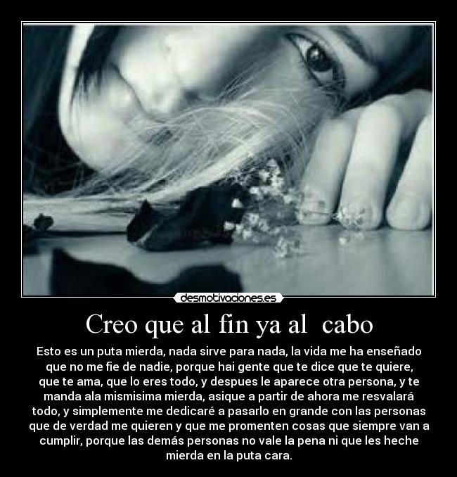 Creo que al fin ya al  cabo - 