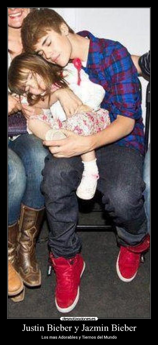 Justin Bieber y Jazmin Bieber -