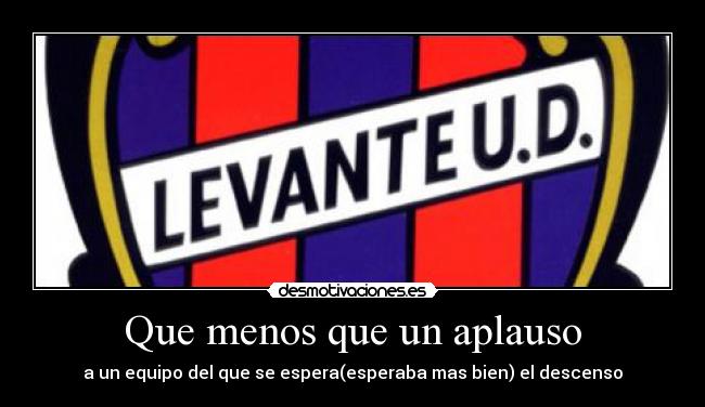 Que menos que un aplauso -