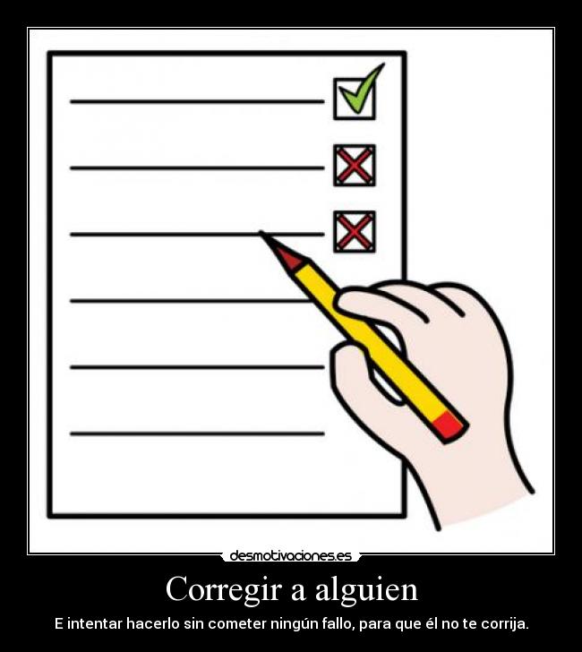Corregir a alguien -