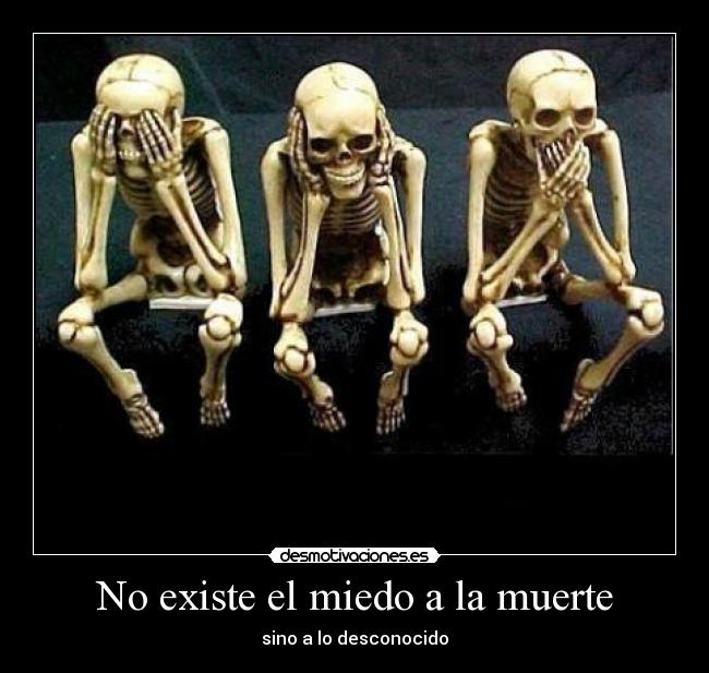 No existe el miedo a la muerte - sino a lo desconocido