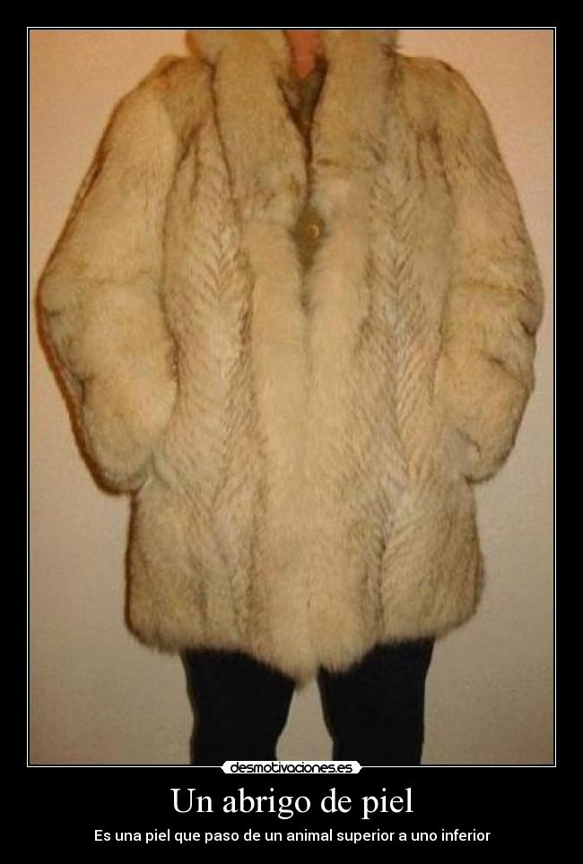 Un abrigo de piel -
