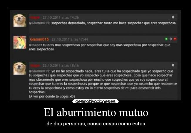 El aburrimiento mutuo -