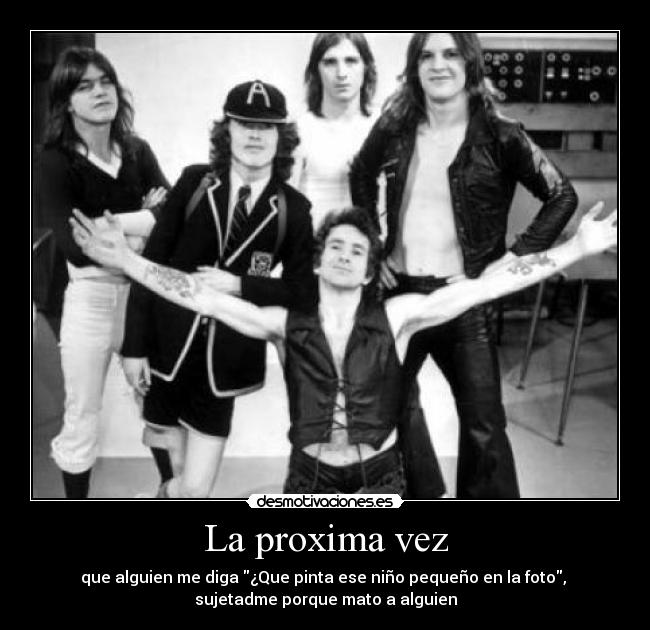 carteles angus young nino pequeno desmotivaciones