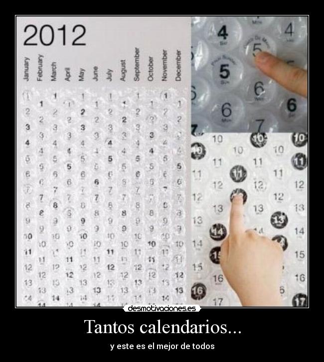 Tantos calendarios... -