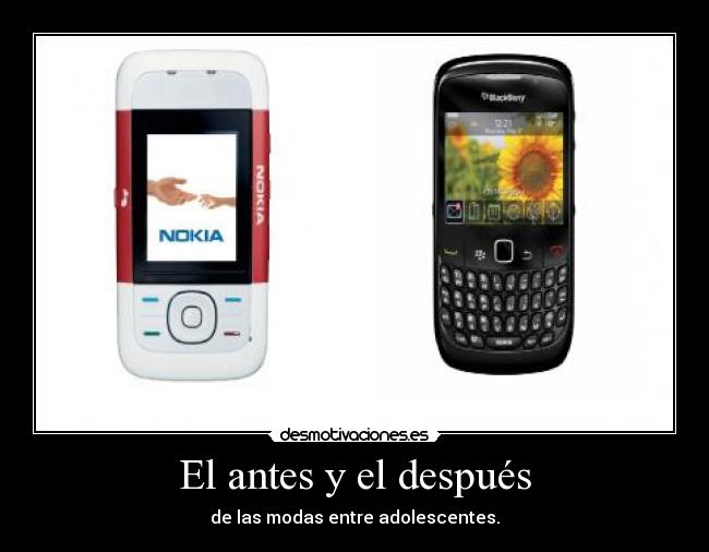 El antes y el después - de las modas entre adolescentes.