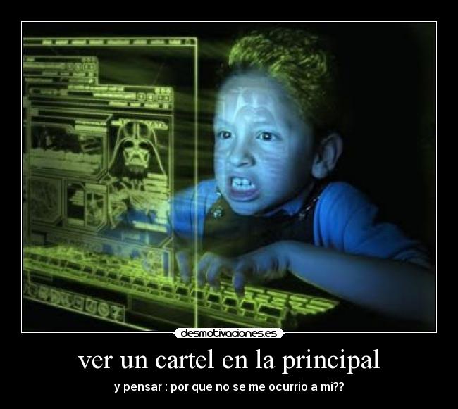 ver un cartel en la principal -