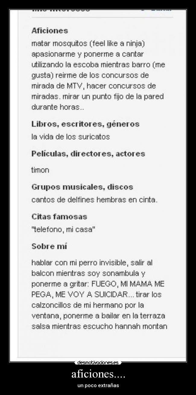aficiones.... - 
