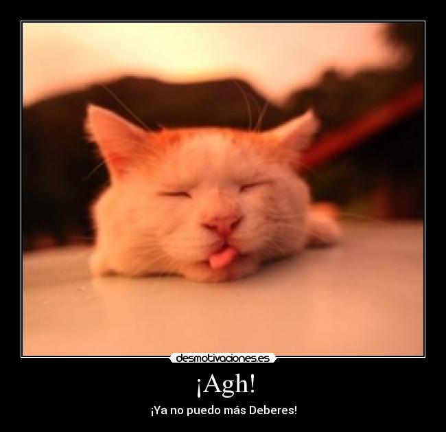 ¡Agh! - ¡Ya no puedo más Deberes!