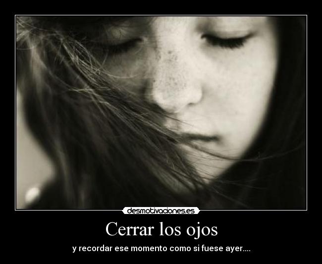 Cerrar los ojos -