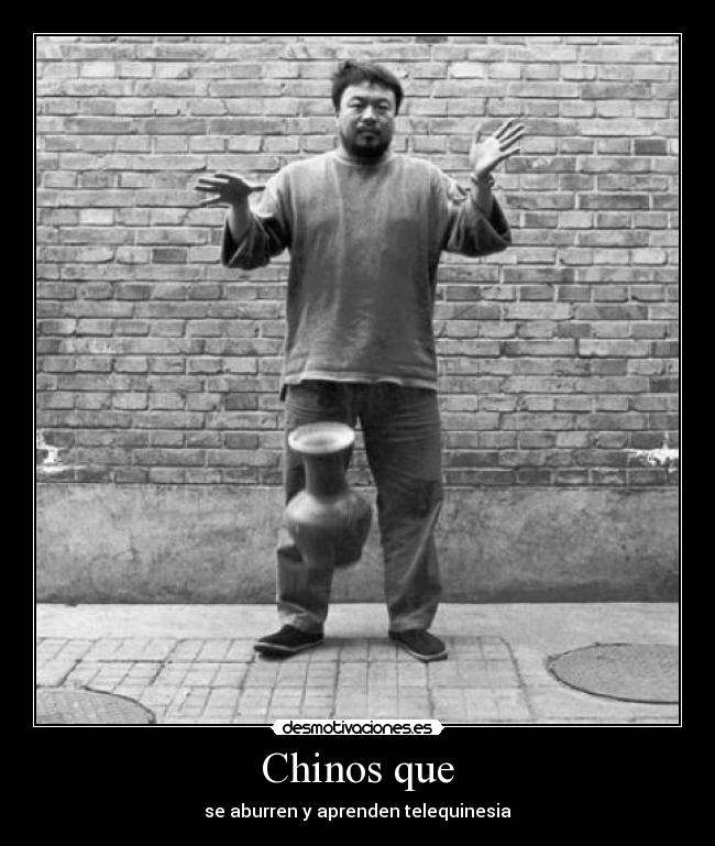 Chinos que - se aburren y aprenden telequinesia