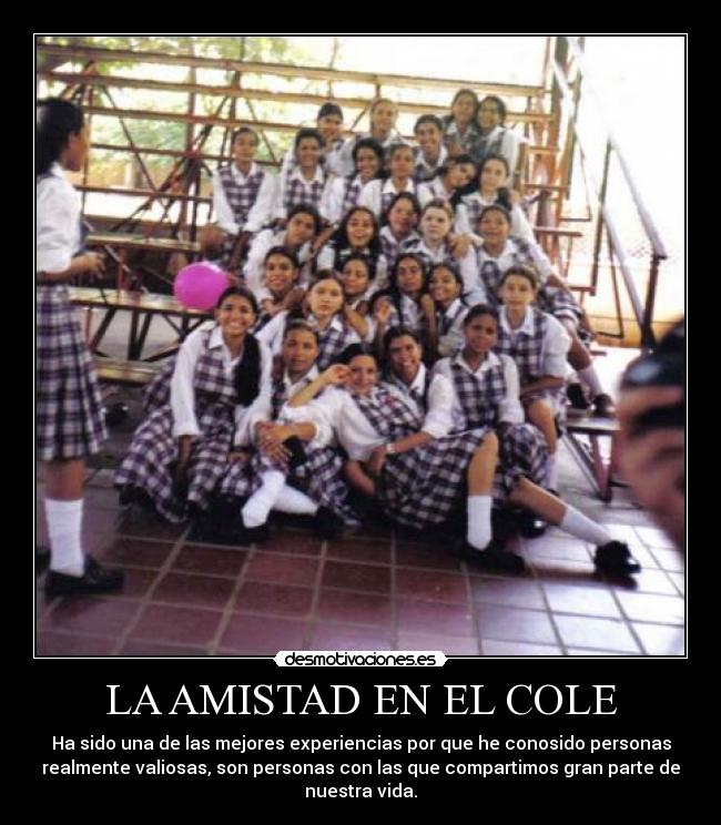 LA AMISTAD EN EL COLE -