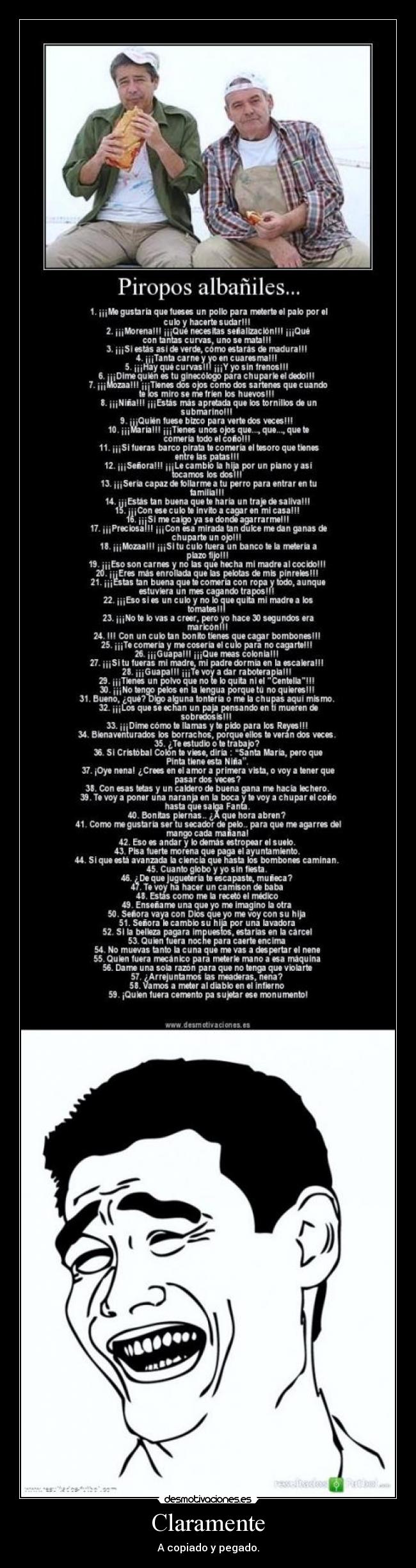 Claramente - A copiado y pegado.