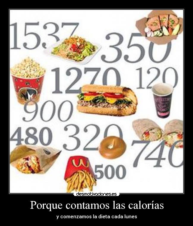 Porque contamos las calorías - y comenzamos la dieta cada lunes