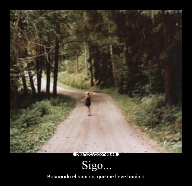 Sigo... - Buscando el camino, que me lleve hacia tí.