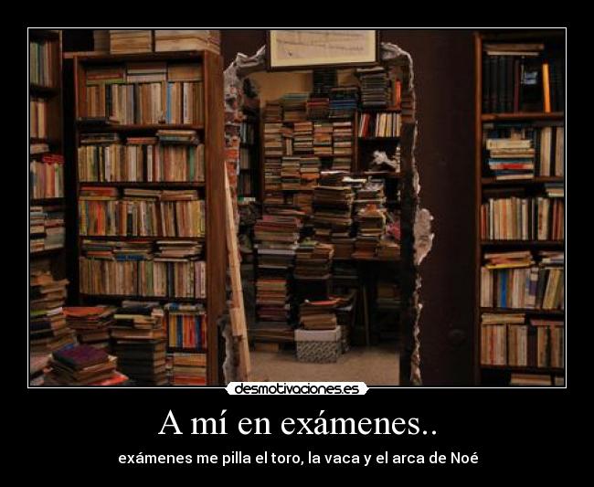 A mí en exámenes.. - exámenes me pilla el toro, la vaca y el arca de Noé
