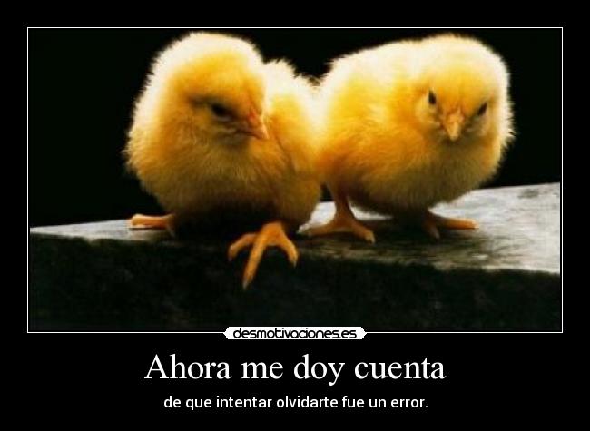 Ahora me doy cuenta -