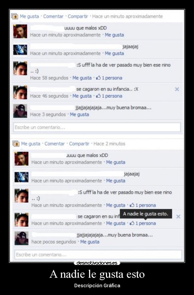 A nadie le gusta esto - Descripción Gráfica