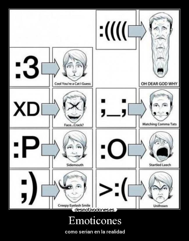 Emoticones - como serian en la realidad