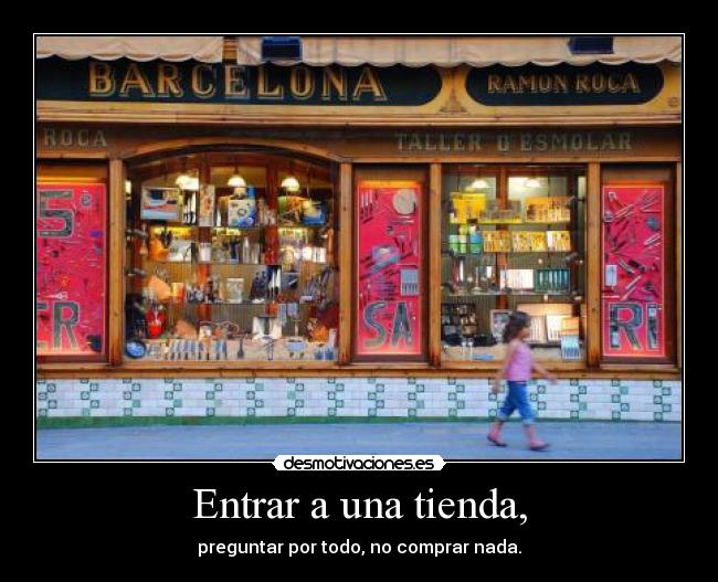 Entrar a una tienda, - 