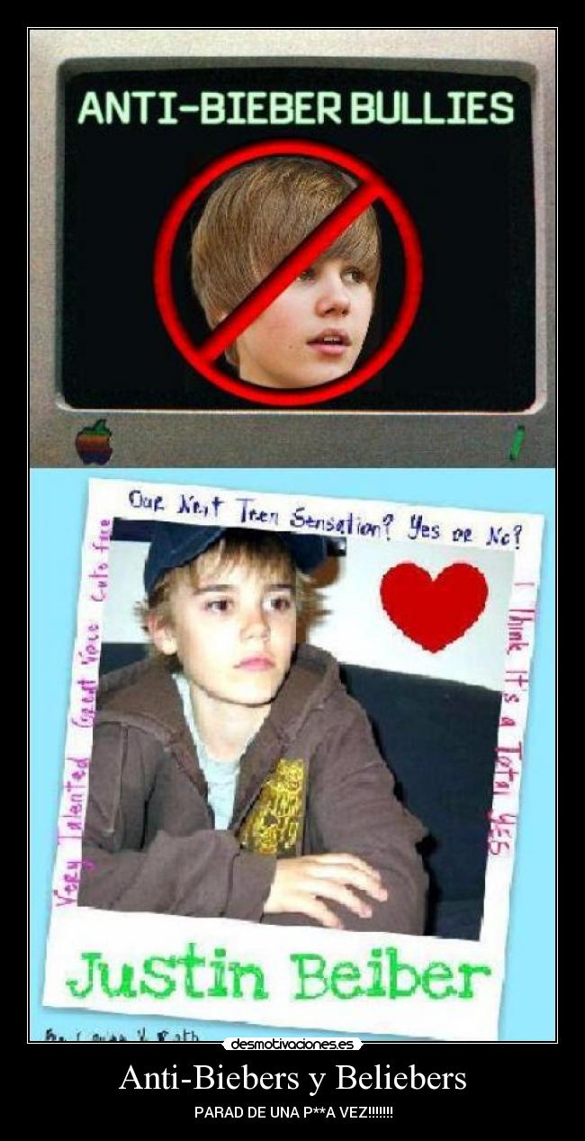 Anti-Biebers y Beliebers - PARAD DE UNA P**A VEZ!!!!!!!