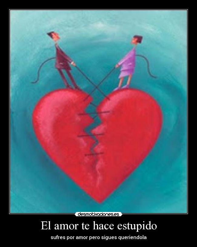 El amor te hace estupido - sufres por amor pero sigues queriendola