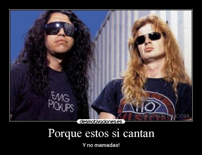 carteles tom araya dave mustaine desmotivaciones