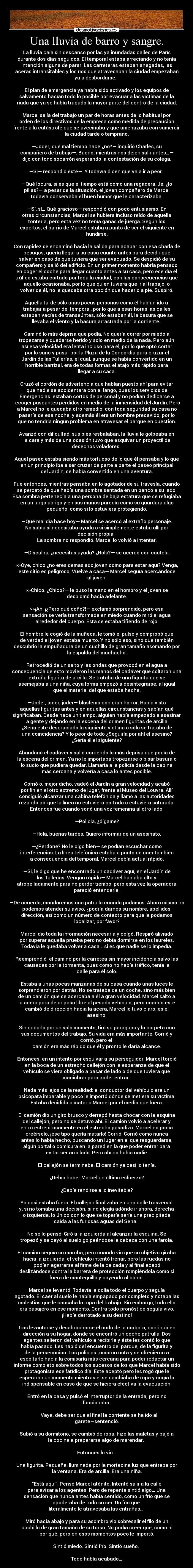 Una lluvia de barro y sangre. - 