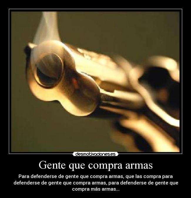 Gente que compra armas -
