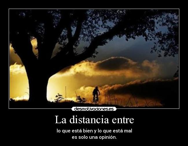 La distancia entre - 