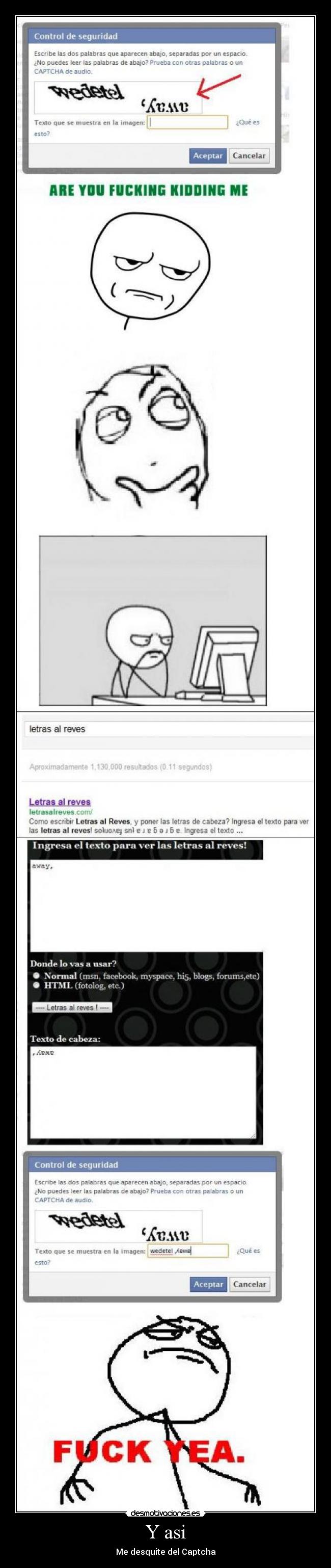 Y asi - Me desquite del Captcha