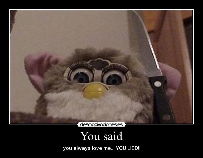 You said - you always love me..! YOU LIED!!