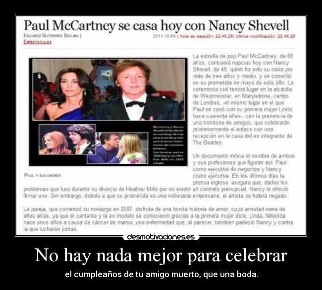 No hay nada mejor para celebrar - 